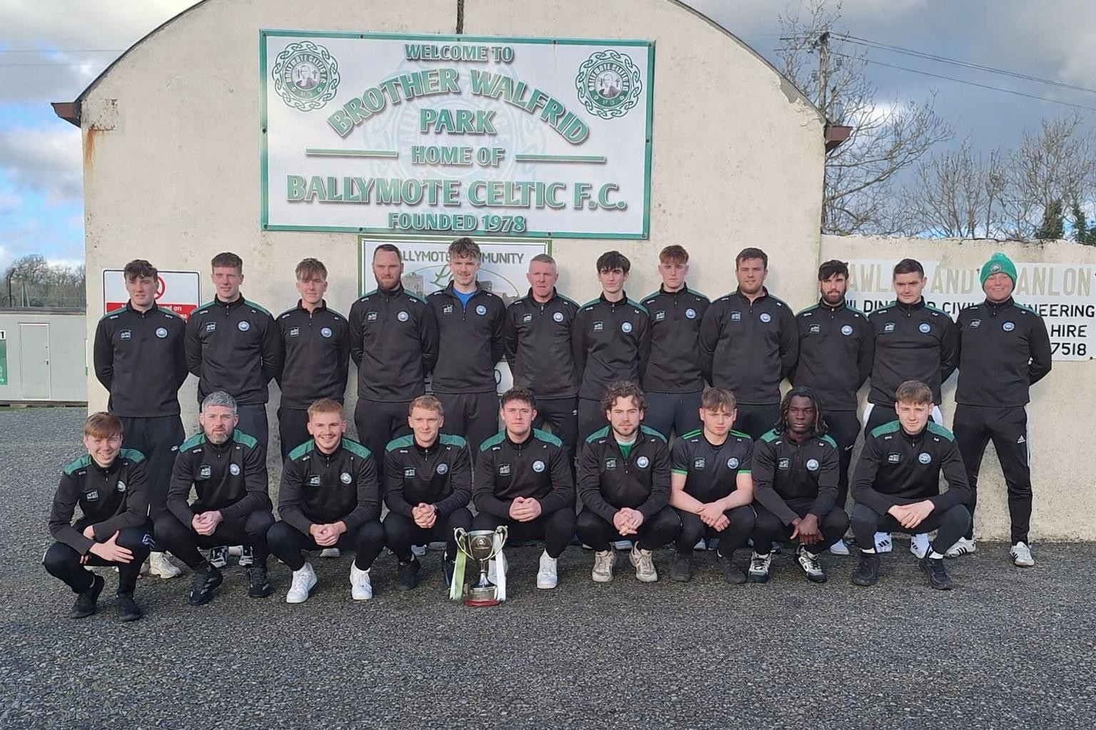 Ballymote Celtic squad at Brother Wilfrid Park
