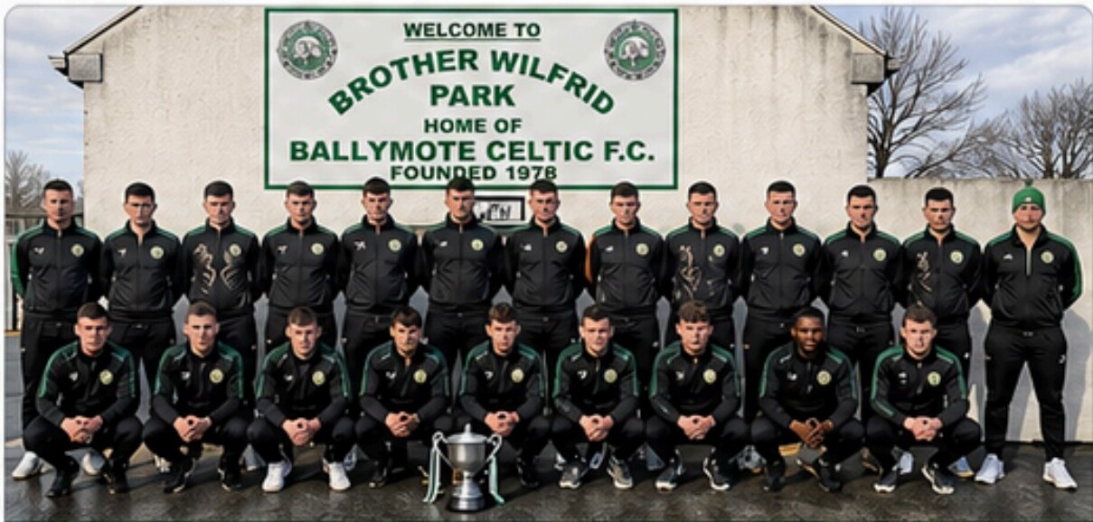 Ballymote Celtic squad at Brother Wilfrid Park